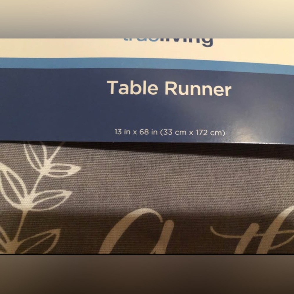 True Living Gray Table Runner - Picture 3 of 6